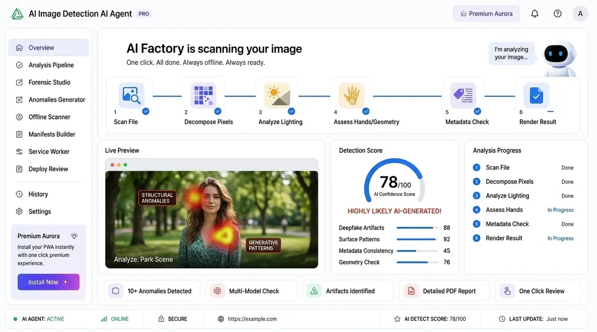 AI robotic automation agent — example of the AI tool dashboard software